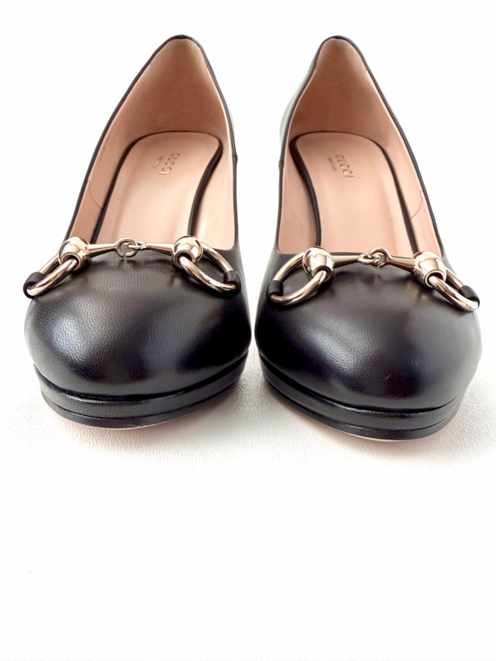 GUCCI | Horsebit Platform Pumps Black Leather High Heels EU 38 - Picture 8 of 15